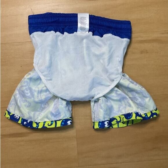 Lily & Dan Green Blue Octopus Boys Swim Trunks Shorts 5/6 - Picture 3 of 5